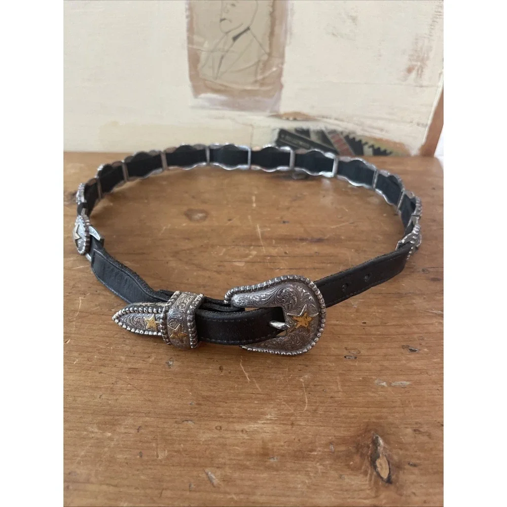 Beautiful Vintage Heavy Vintage Star Western Concho‎ Belt